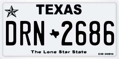 TX license plate DRN2686