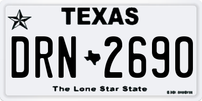 TX license plate DRN2690
