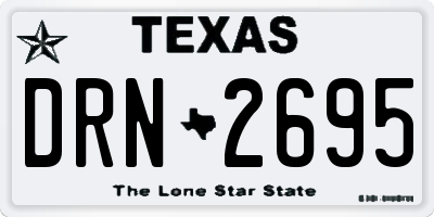 TX license plate DRN2695