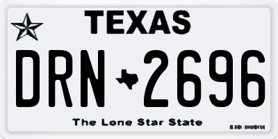 TX license plate DRN2696