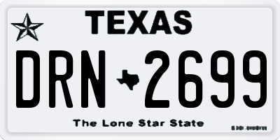 TX license plate DRN2699