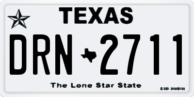 TX license plate DRN2711