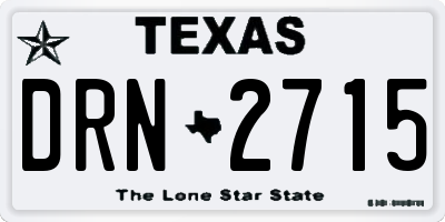 TX license plate DRN2715