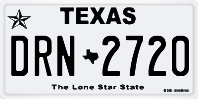 TX license plate DRN2720