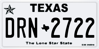 TX license plate DRN2722