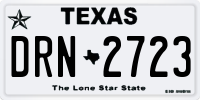 TX license plate DRN2723