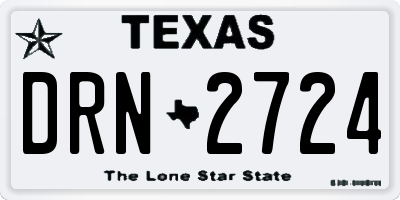 TX license plate DRN2724