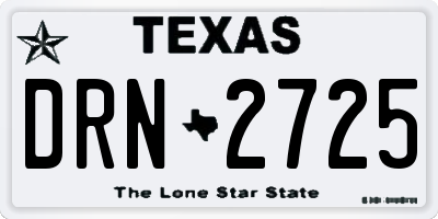 TX license plate DRN2725