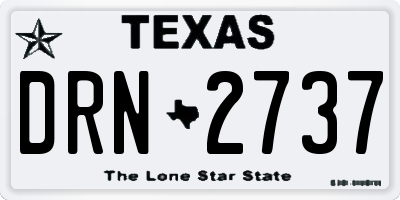 TX license plate DRN2737