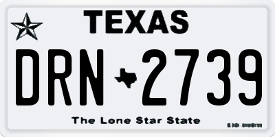 TX license plate DRN2739