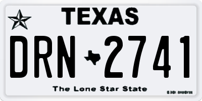 TX license plate DRN2741