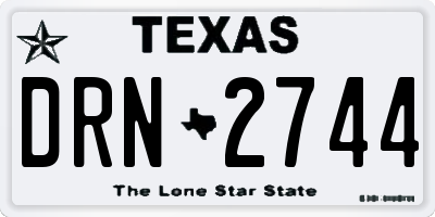 TX license plate DRN2744