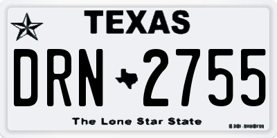 TX license plate DRN2755