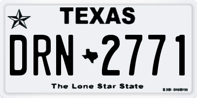 TX license plate DRN2771