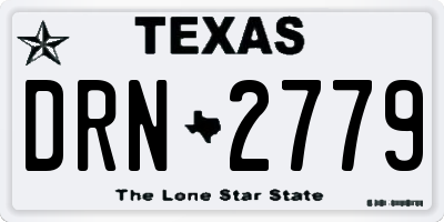 TX license plate DRN2779
