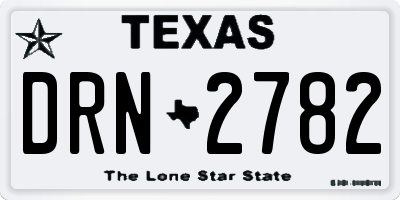 TX license plate DRN2782