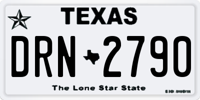 TX license plate DRN2790