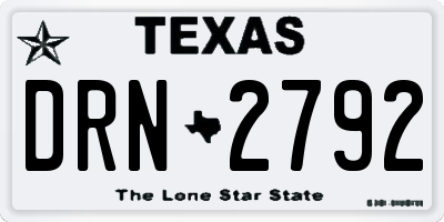 TX license plate DRN2792