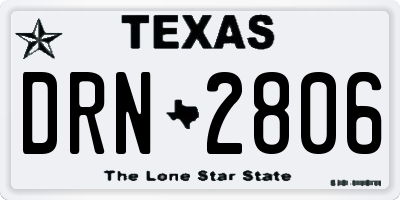 TX license plate DRN2806