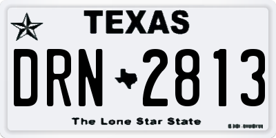 TX license plate DRN2813