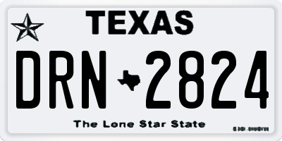 TX license plate DRN2824