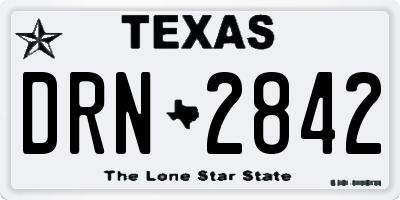 TX license plate DRN2842