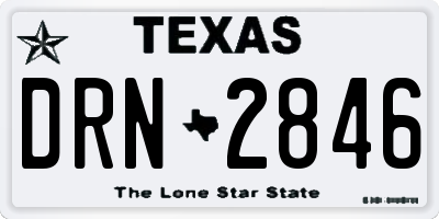TX license plate DRN2846