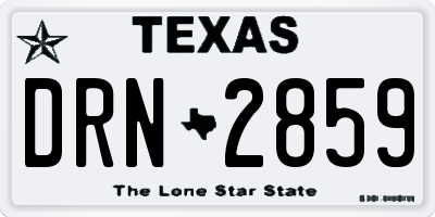 TX license plate DRN2859