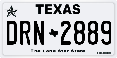 TX license plate DRN2889