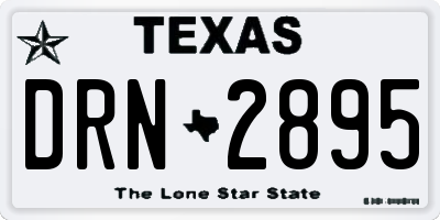 TX license plate DRN2895