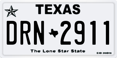 TX license plate DRN2911