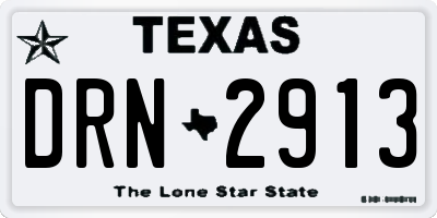 TX license plate DRN2913