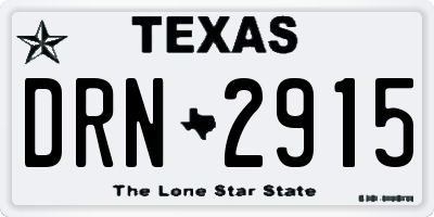 TX license plate DRN2915