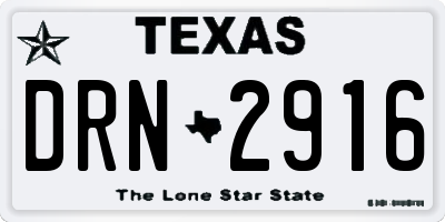 TX license plate DRN2916