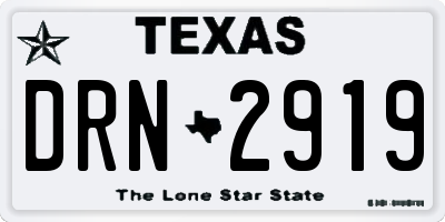 TX license plate DRN2919
