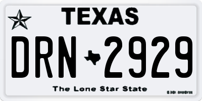 TX license plate DRN2929
