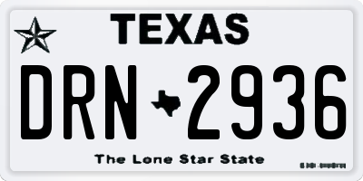 TX license plate DRN2936