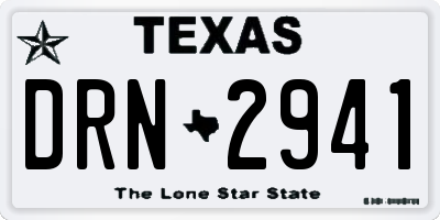 TX license plate DRN2941