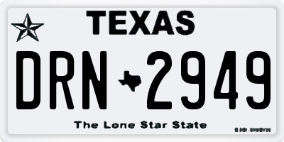 TX license plate DRN2949