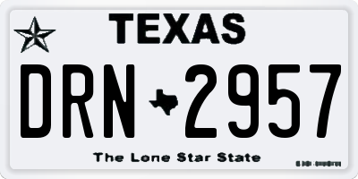 TX license plate DRN2957