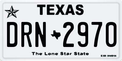 TX license plate DRN2970