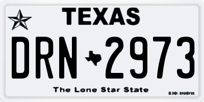 TX license plate DRN2973