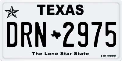 TX license plate DRN2975