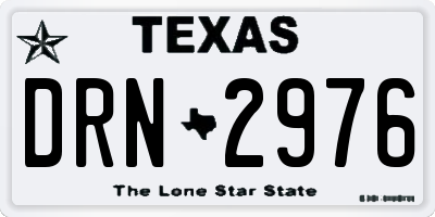 TX license plate DRN2976
