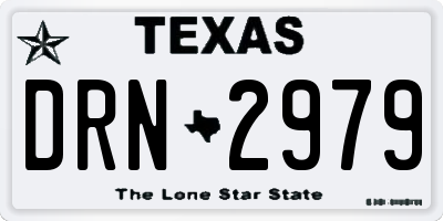 TX license plate DRN2979