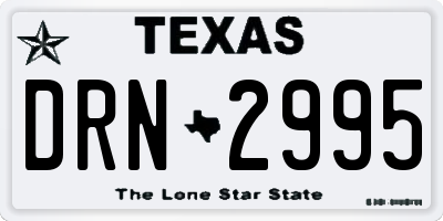 TX license plate DRN2995