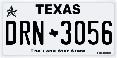 TX license plate DRN3056