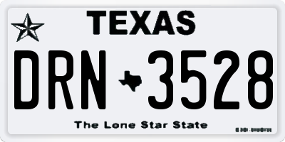TX license plate DRN3528
