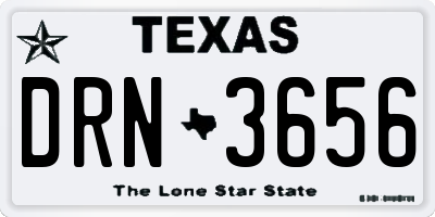 TX license plate DRN3656