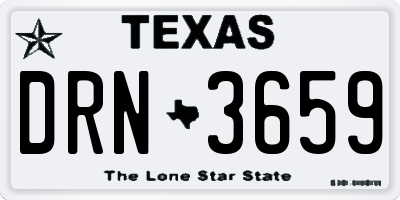 TX license plate DRN3659